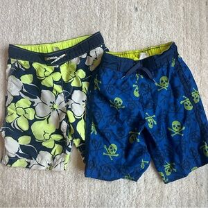 GAP Kids Lime and Navy Swim Shorts